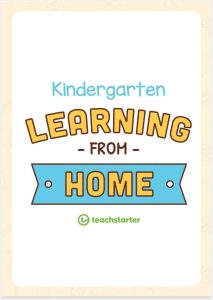 Kindergarten Learning From Home