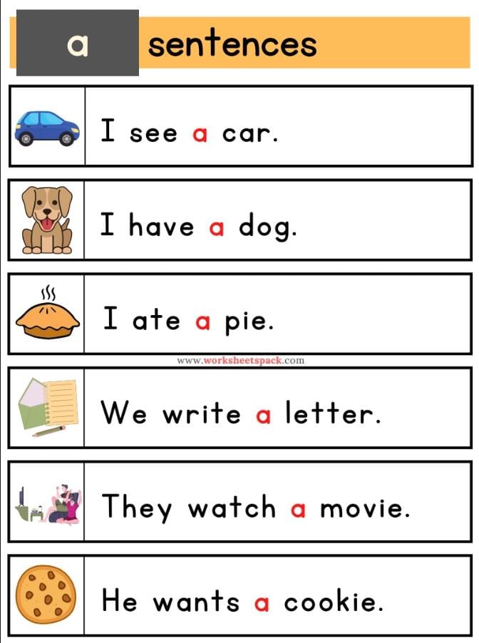 Free Kindergarten Sight Word Sentences