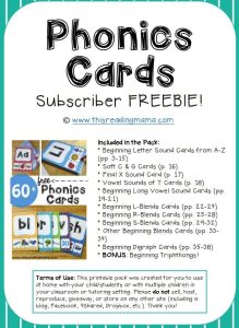 Phonics Cards 4k