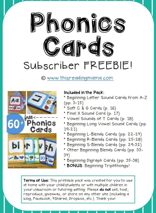 Phonics Cards 4k